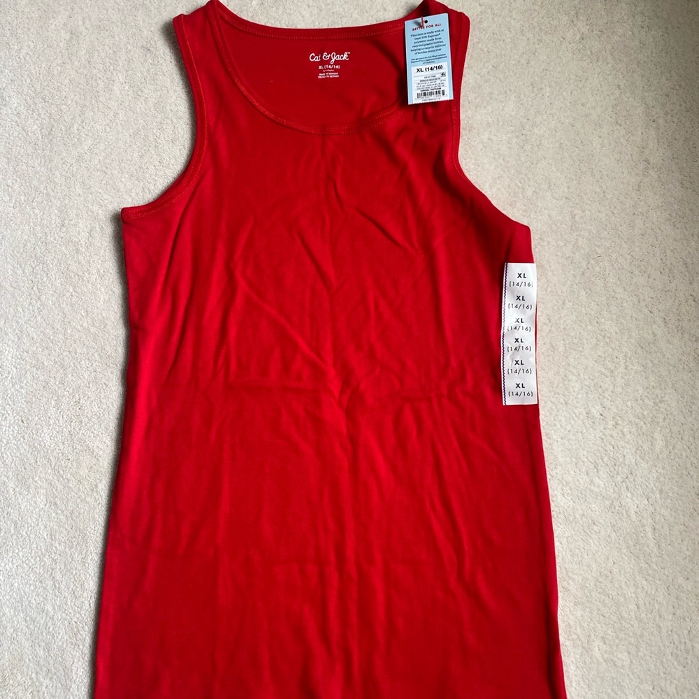 Red tank-top kid’s XL (14-16)